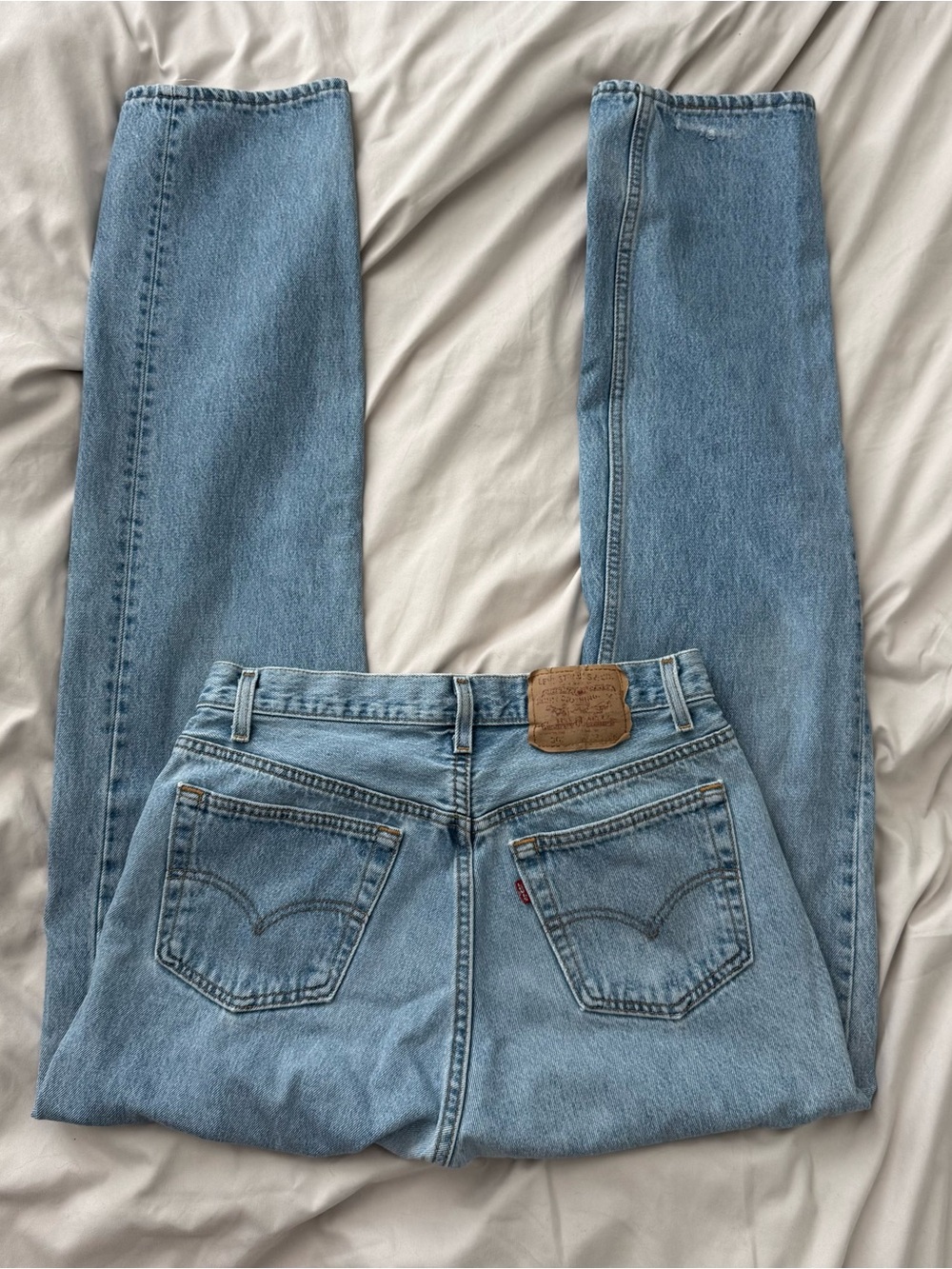 Levi’s 501 Vintage 90s USA Light Wash High Rise Straight Jeans 30x34
